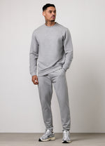Gym King Victory Loopback Crew Tracksuit - Grey Marl thumbnail