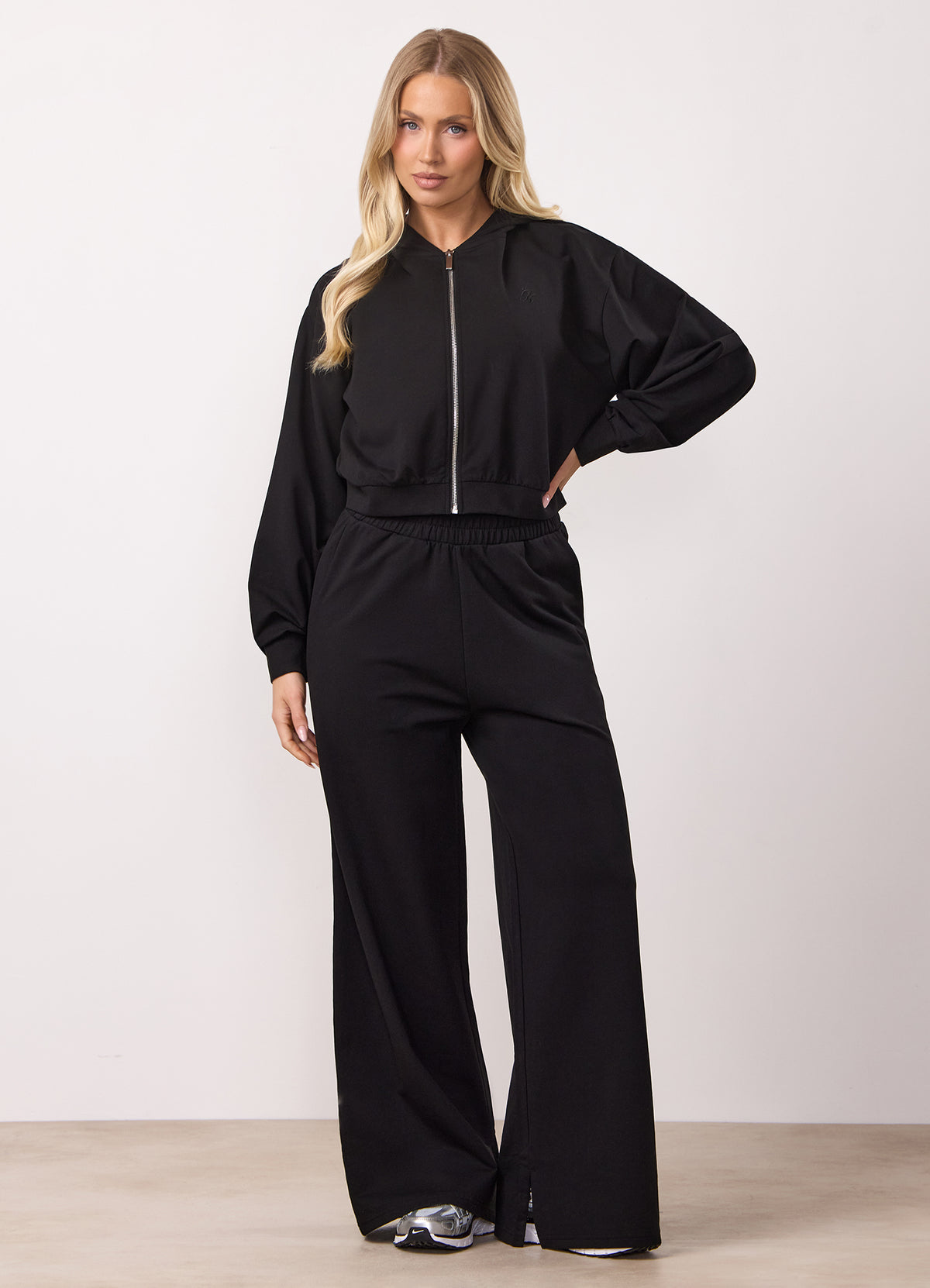 Gym King Victory Loopback trainingspak met doorlopende rits - Zwart