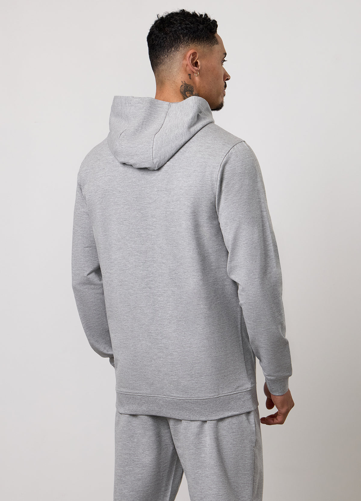 Gym King Victory Lightweight Loopback Hoodie - Grey Marl