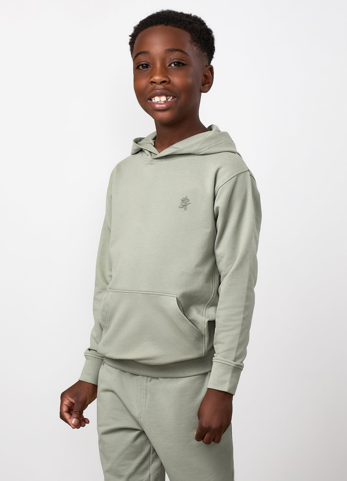 Gym King Older Kids Victory Loopback Hoodie - Soft Khaki