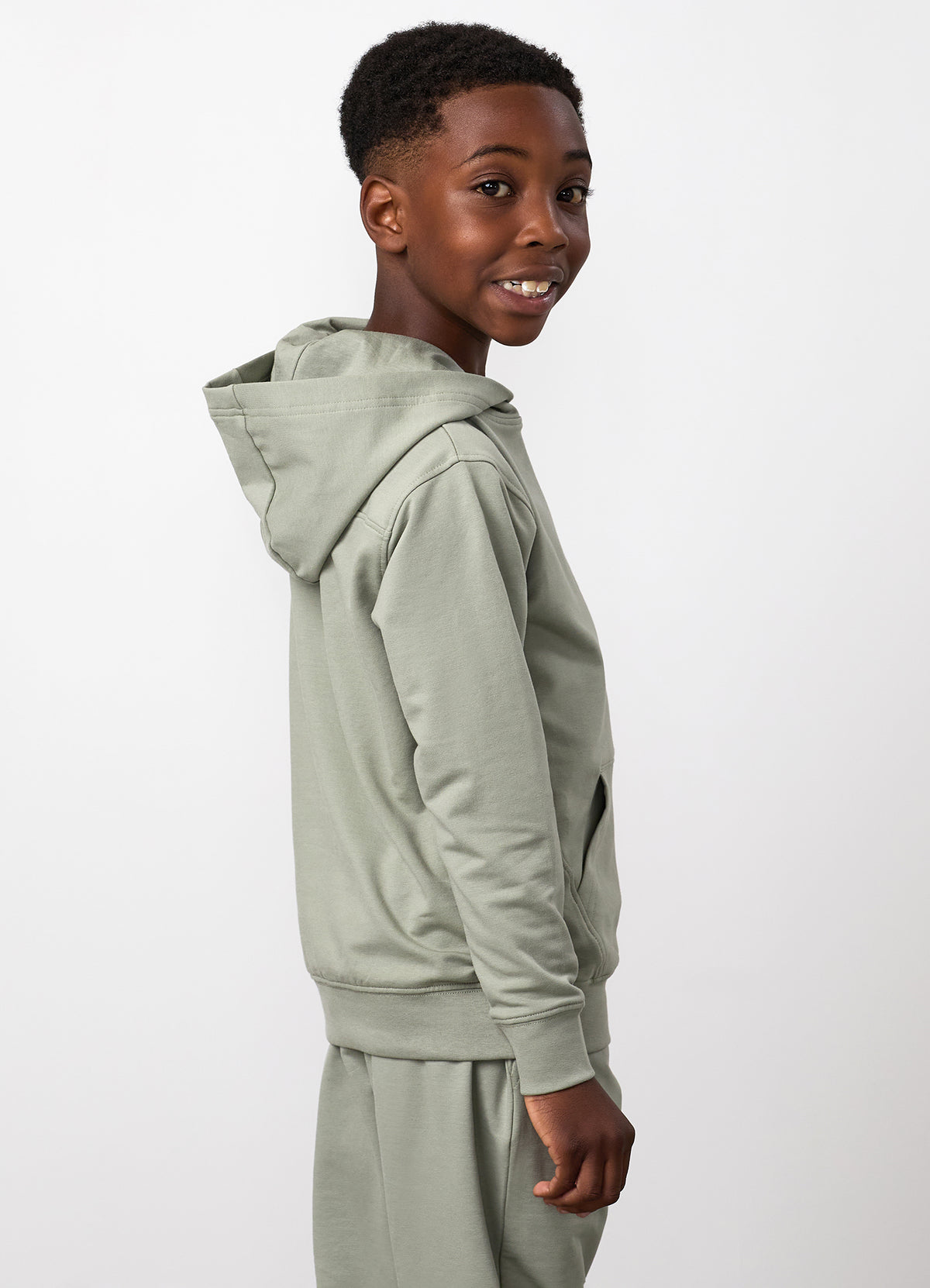 Gym King Older Kids Victory Loopback Hoodie - Soft Khaki