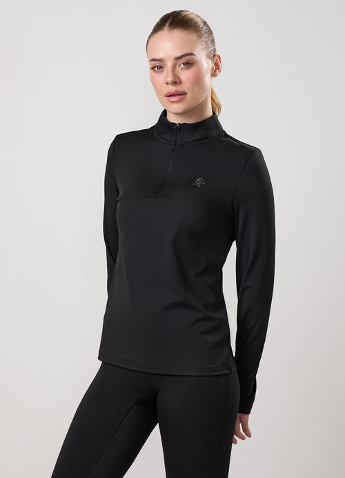 Gym King Victory Performance 1/4 Zip Funnel - Black