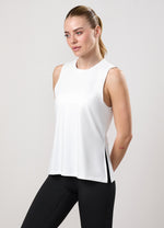 Gym King Victory Performance Split Hem Tank - White thumbnail