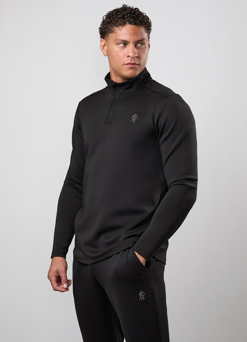 Gym King Victory 1/4 Zip Funnel - Black
