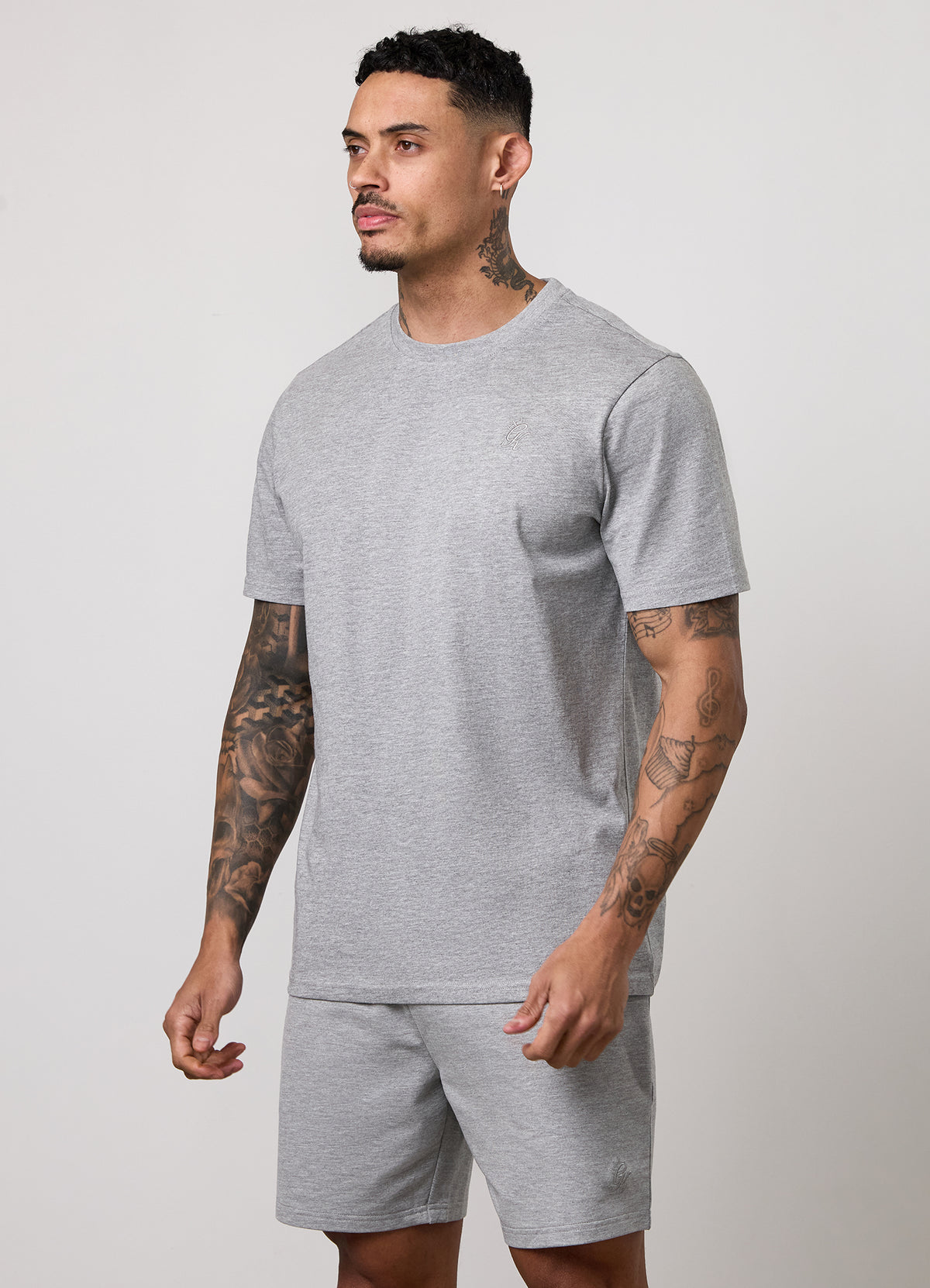 Gym King Victory T-shirt met normale pasvorm - Grijs gemêleerd