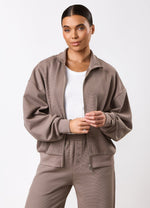Gym King Waffle Full Zip Funnel - Truffle thumbnail