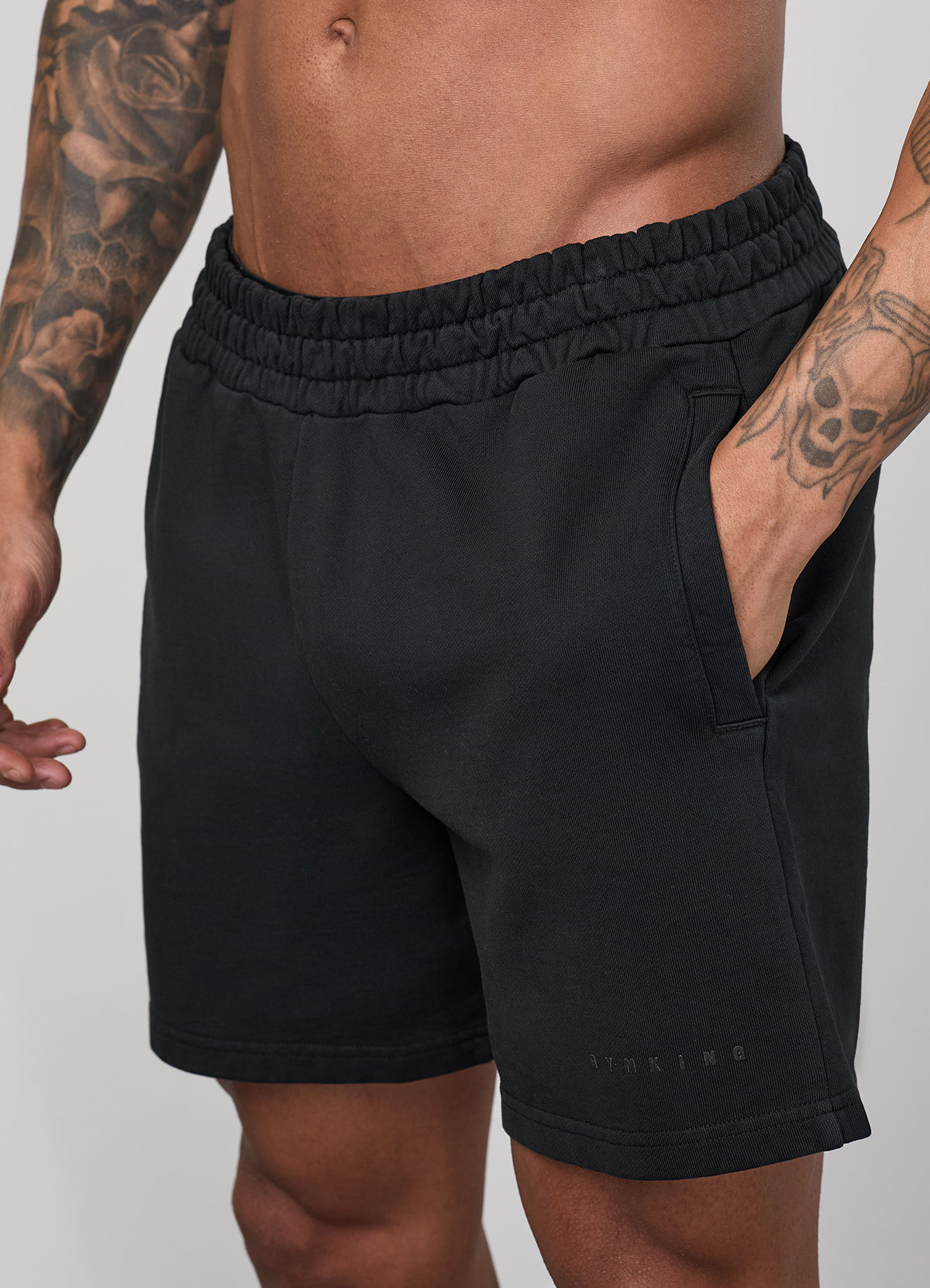Gym King World Washed Short - Black
