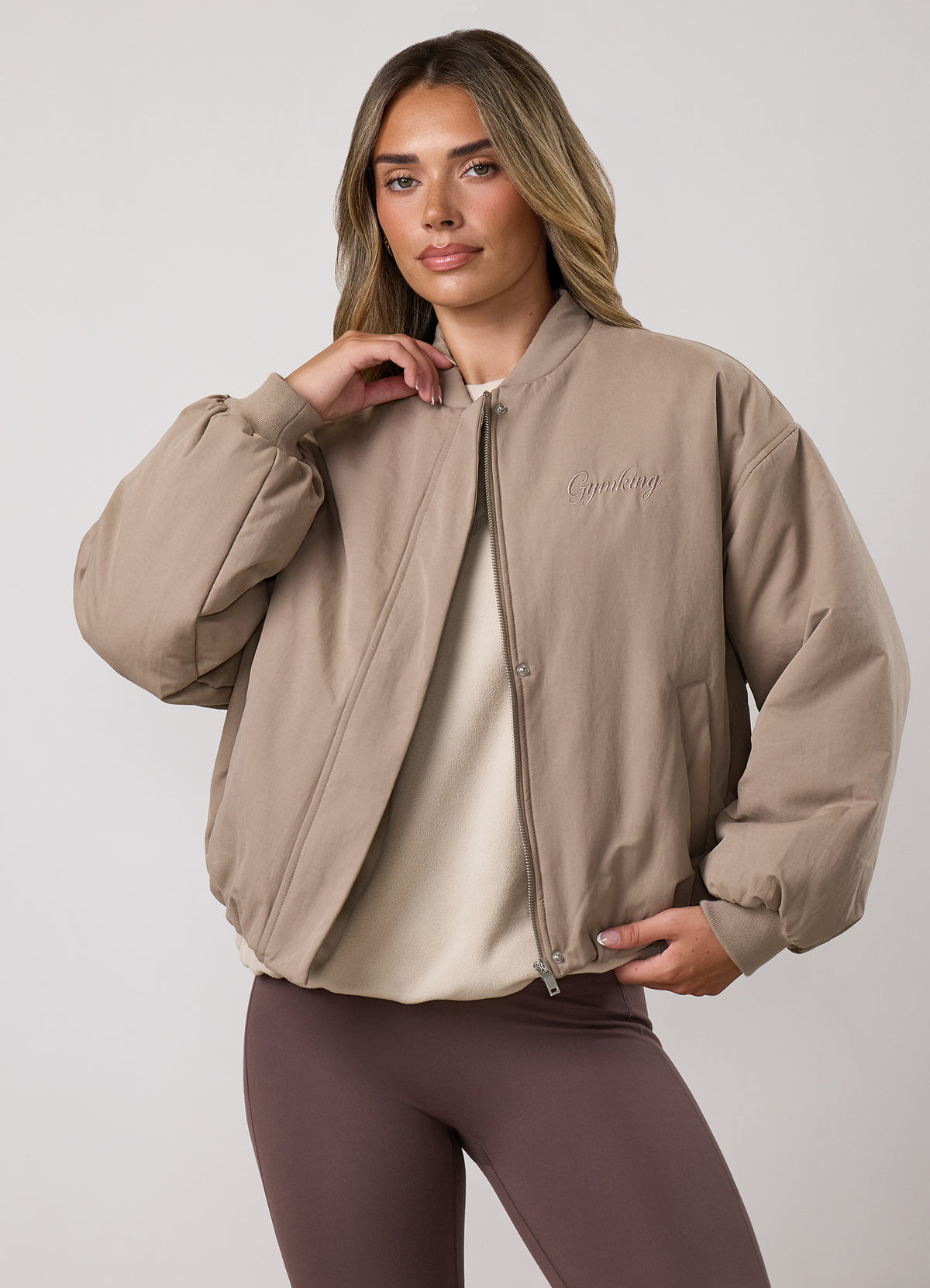 Gym King Geweven puffer-bomberjack - Warm Shadow