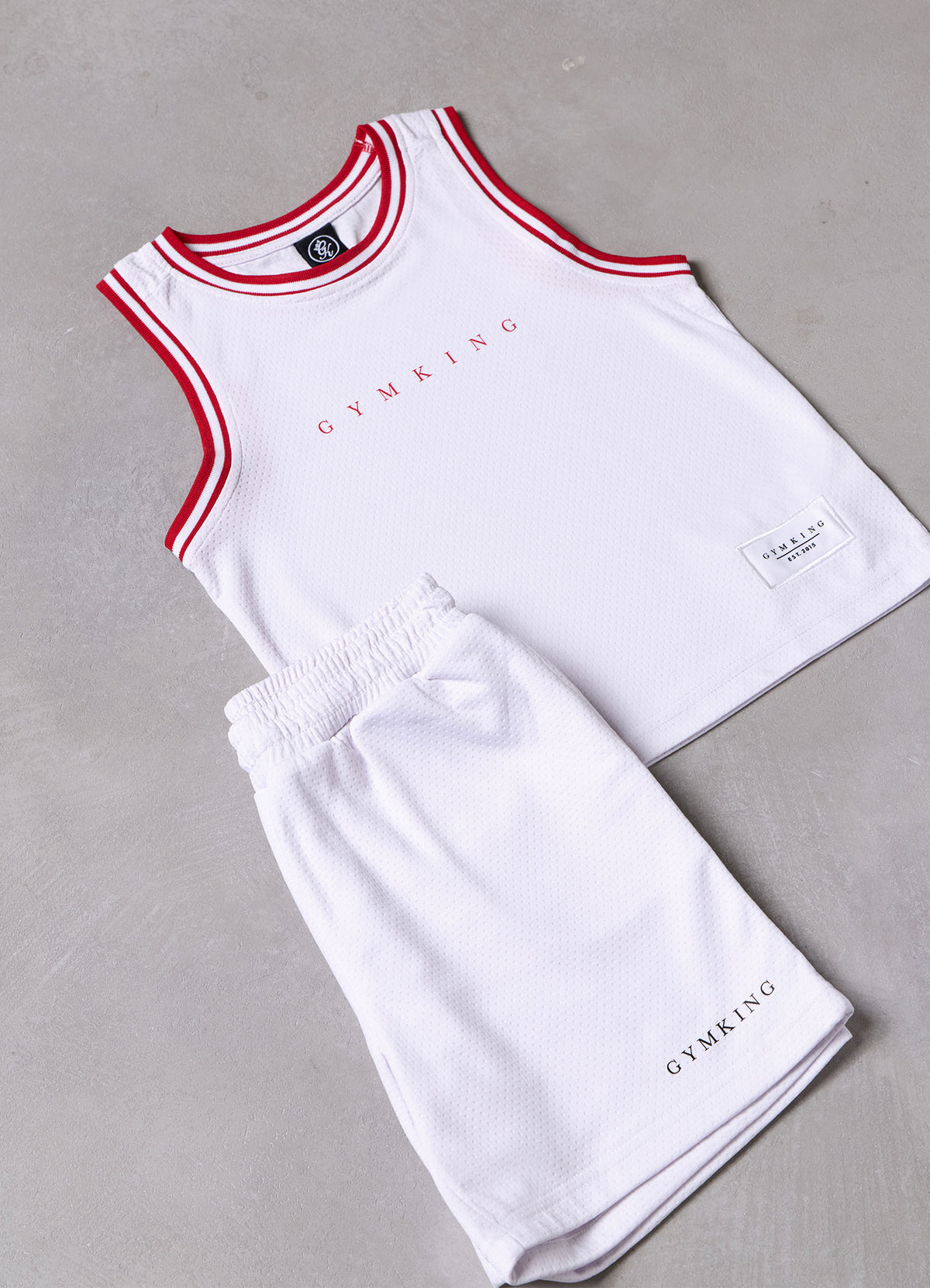 Gym King Younger Kids Brooklyn Mesh Vest - White