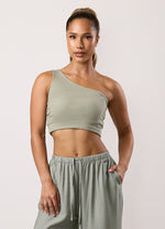 Gym King Asymmetric Crop - Dusky Sage thumbnail