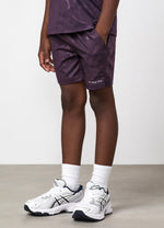 Gym King Older Kids Debossed Camo Short - Dark Plum thumbnail