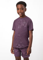 Gym King Older Kids Debossed Camo T-Shirt - Dark Plum thumbnail