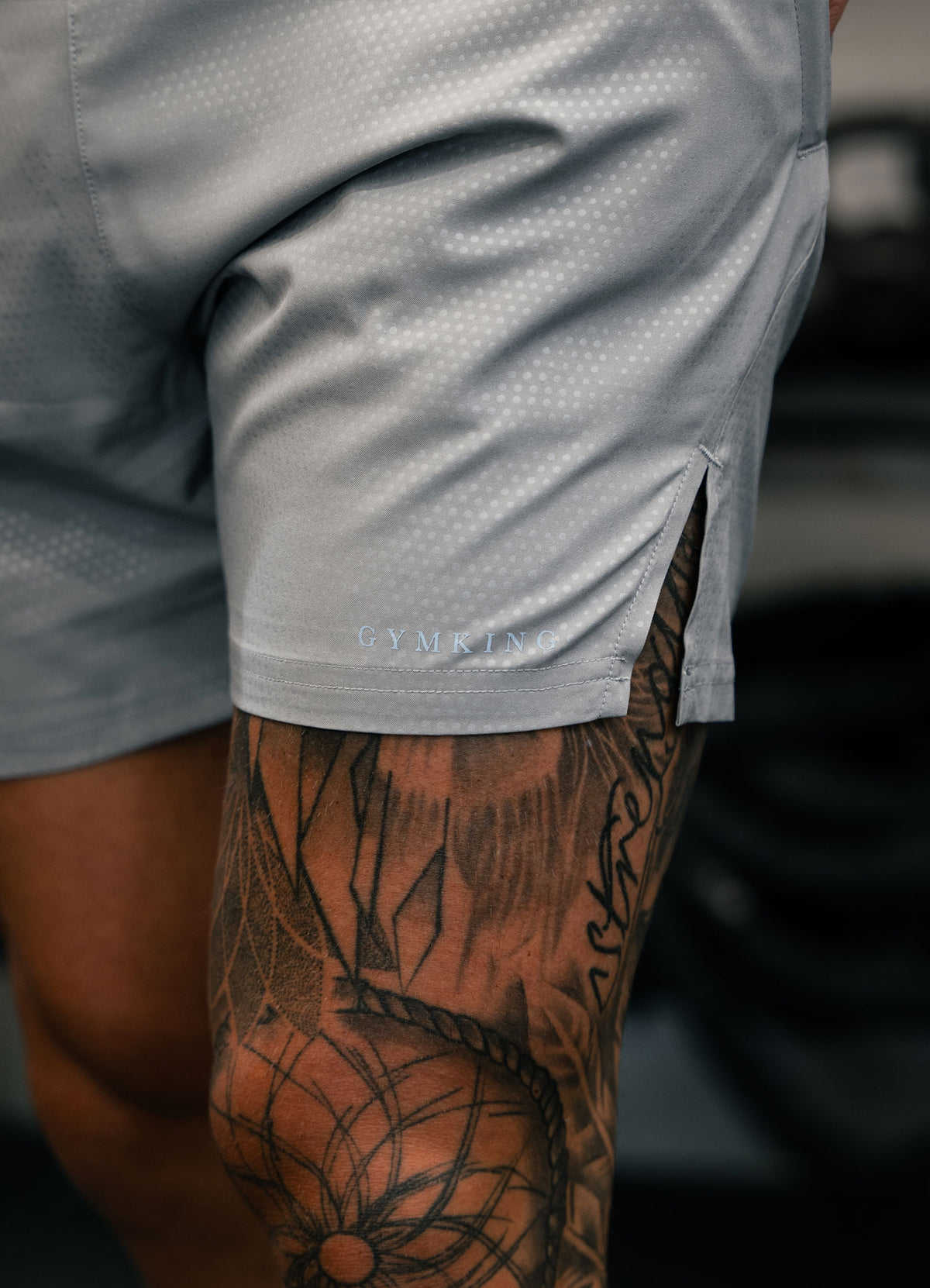 Gym King Debossed Pixel 5" Short - Urban Grey