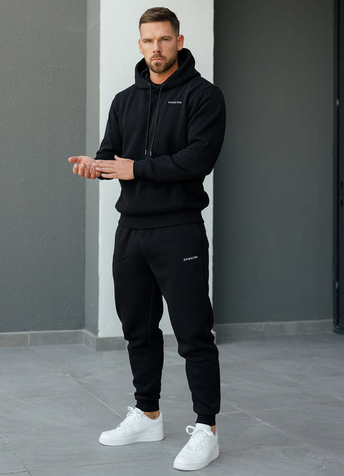 zwart fleece trainingspak voor heren