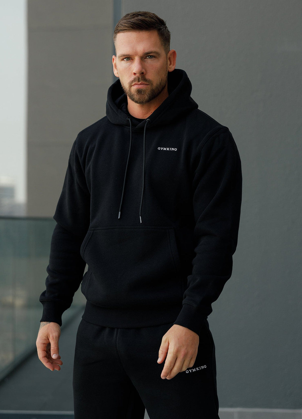 men's black fleece hoodie