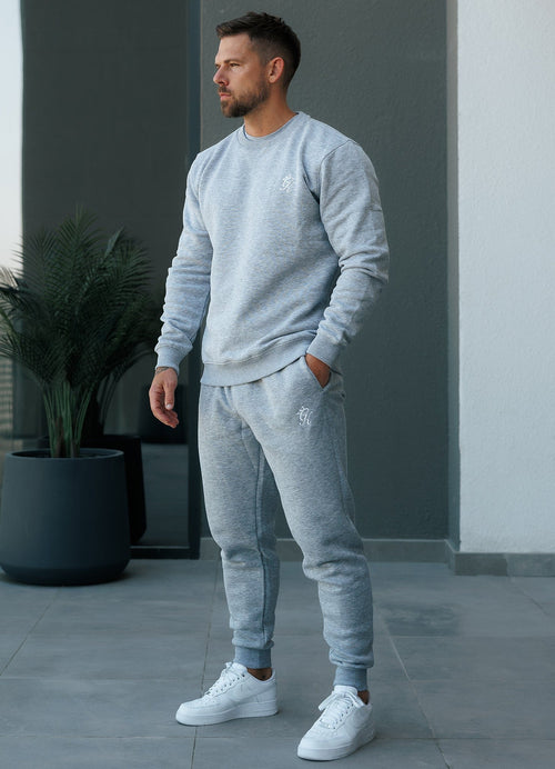 Gym King Fundamental Crew Tracksuit grey men’s sweatshirt and joggers
