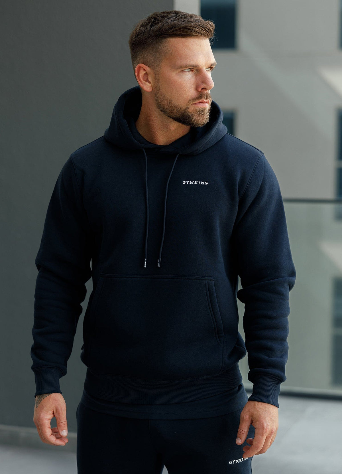 men's navy blue fleece hoodie
