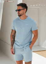 Gym King Fundamental Linear T-Shirt - Powder Blue thumbnail