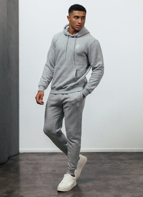 Men's grey everyday fleece joggers and hoodie tracksuit