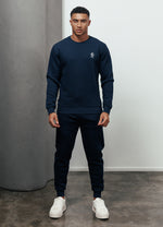 Gym King Fundamental Crew Tracksuit - Navy thumbnail