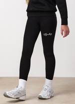 Gym King Older Kids Script Jersey Legging - Black / White thumbnail