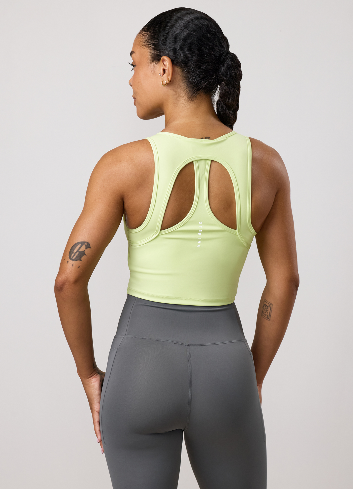 Gym King Tanktop met nauwkeurige uitsnijding - Muted Lime