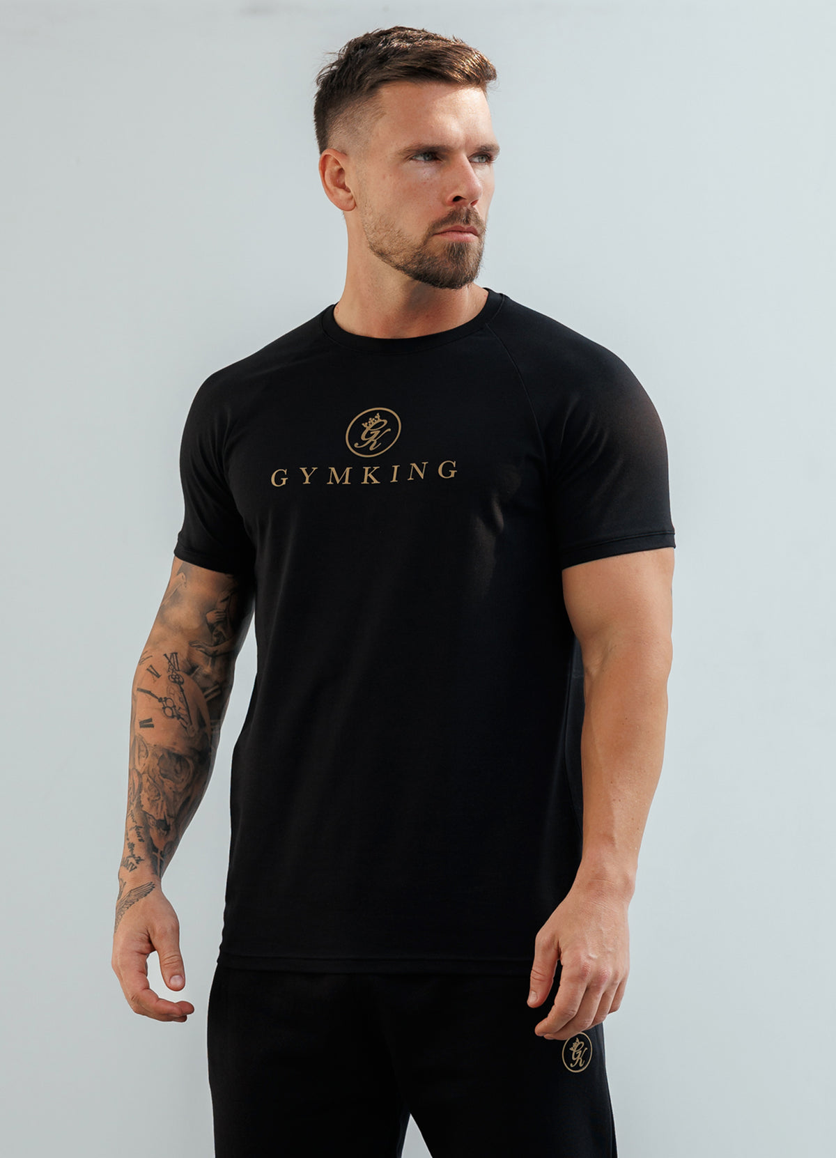 Gym King Pro T-shirt - Zwart/Goud