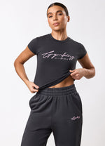 Gym King Script Mindset Jersey T-Shirt - Dark Pewter thumbnail