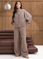 Gym King Waffle Full Zip Tracksuit - Truffle thumbnail