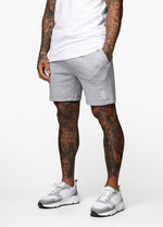 Men’s Gym King fleece grey shorts elastic waistband and side pockets thumbnail