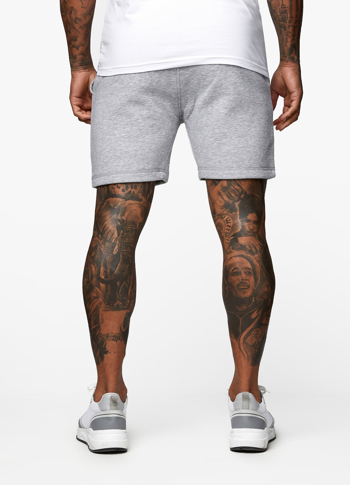Men’s Gym King fleece grey shorts elastic waistband and side pockets