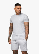Gym King Fundamental Jersey T-Shirt - Grey Marl thumbnail